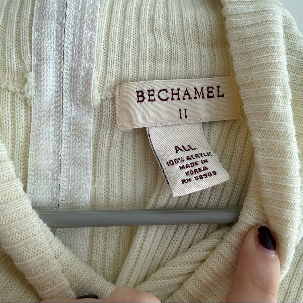 Bechamel Cream Ribbed Muscle Tee - Picture 3 of 3